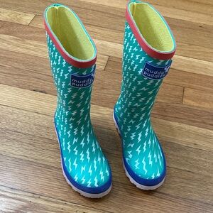 Kids Green Muddy Puddles Boots